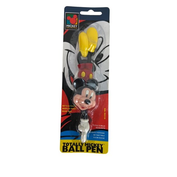 Totally Mickey Ball Pen Retractable Medium Point Blue Ink By Pentech 1995 Vintag - Picture 1 of 5
